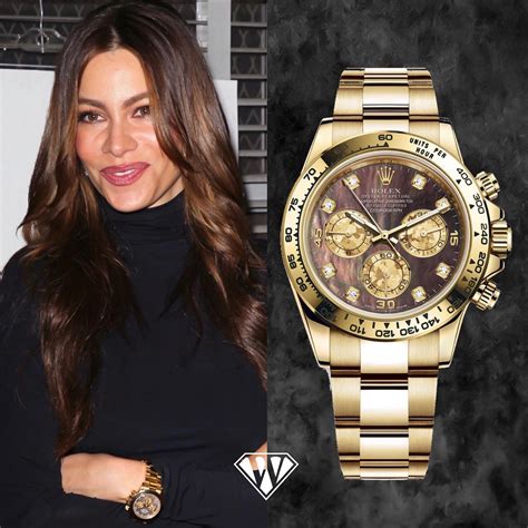 sofia vergara rolex daytona|Sofia Vergara Rolex Cosmograph Daytona Yellow Gold Mother .